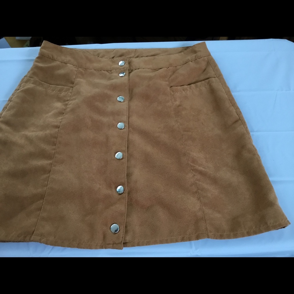 H & M Divided Suede Look Skirt